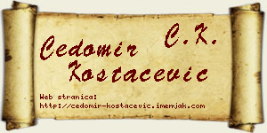 Čedomir Kostačević vizit kartica
